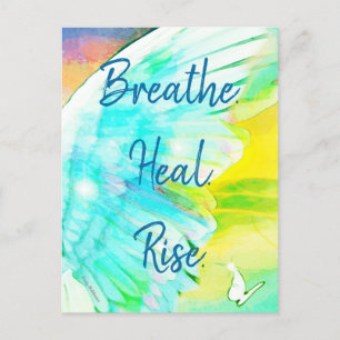 Carte Postale Papillon de l'aile Angel Respirer Heal Rise Aquare
