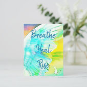 Carte Postale Papillon de l'aile Angel Respirer Heal Rise Aquare (Debout devant)