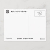 Carte Postale Papillon de l'amiral rouge sur les éléments de coo (Dos)
