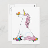 Carte Postale Papillon de licorne (Devant / Derrière)