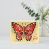 Carte postale papillon de Pâques vintage (Debout devant)