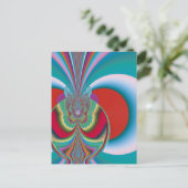 Carte Postale Papillon de printemps, explosion de couleurs abstr (Debout devant)