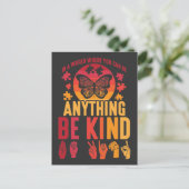 Carte Postale Papillon de puzzle de langue des signes américaine (Debout devant)