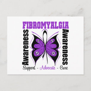 Carte Postale Papillon de sensibilisation à la fibromyalgie