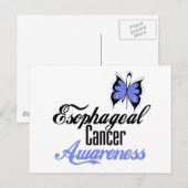 Carte Postale Papillon de sensibilisation au cancer de l'oesopha (Devant / Derrière)