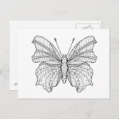 Carte Postale Papillon de style 3 (Devant / Derrière)