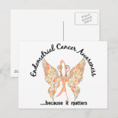 Carte Postale Papillon de tatouage de grunge 6.1 Cancer de l'est (Devant / Derrière)