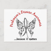 Carte Postale Papillon de tatouage de grunge 6.1 Maladie de Park (Devant)