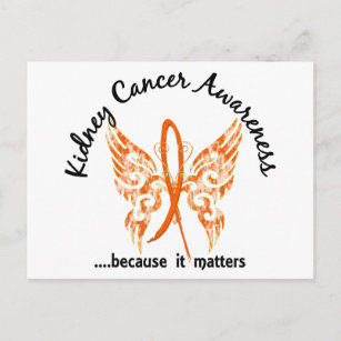 Carte Postale Papillon de tatouage Grunge 6.1 Cancer du rein