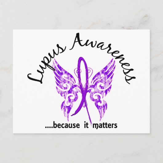 Carte Postale Papillon de tatouage Grunge 6.1 Lupus (Devant)
