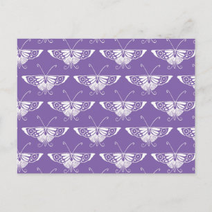 Carte Postale Papillon déco stylisé - lilas poussiéreux