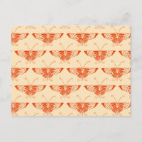 Papillon déco stylisé - mandarin orange