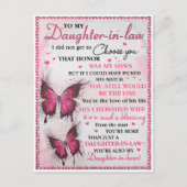 Carte Postale Papillon DIL Vous êtes aussi ma fille dans le coeu (Devant)