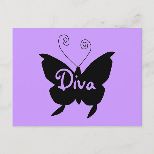 Carte Postale Papillon Diva (Devant)