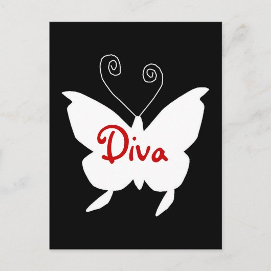 Carte Postale Papillon Diva I (Devant)