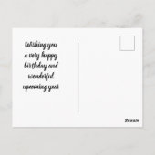 Carte postale Papillon Dog avec voeux d'anniversai (Dos)