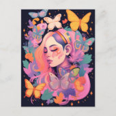 Carte postale Papillon Dreamy (Devant)