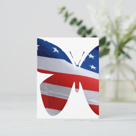 Carte Postale papillon du drapeau (Debout devant)