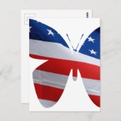 Carte Postale papillon du drapeau (Devant / Derrière)