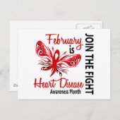 Carte Postale Papillon du mois de sensibilisation aux maladies c (Devant / Derrière)