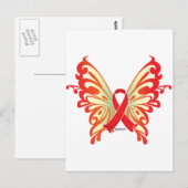 Carte Postale Papillon du ruban sida (Devant / Derrière)
