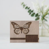 Carte Postale Papillon en cuir doux (Debout devant)
