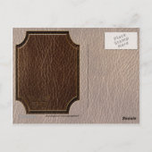Carte Postale Papillon en cuir doux (Dos)