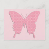Carte Postale Papillon en impression papier peint - rose clair (Devant)