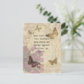 Carte Postale Papillon et fleurs # 11 , personnalisables (Debout devant)