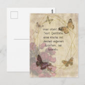 Carte Postale Papillon et fleurs # 11 , personnalisables (Devant / Derrière)