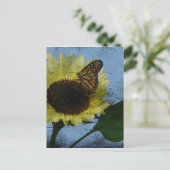 Carte Postale Papillon et tournesol (Debout devant)