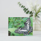 Carte Postale Papillon et versets bibliques (Debout devant)