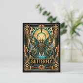 Carte Postale Papillon, faune Art déco (Debout devant)