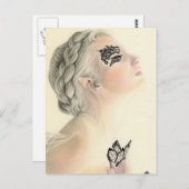 Carte postale papillon fée (Devant / Derrière)