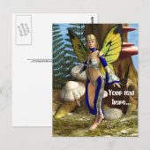 Carte Postale Papillon Fée (Devant / Derrière)