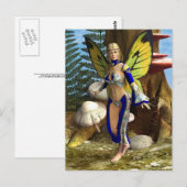 Carte Postale Papillon Fée (Devant / Derrière)