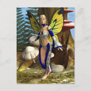 Carte Postale Papillon Fée
