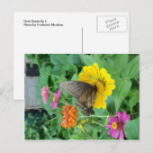 Carte Postale Papillon foncé 1 (Devant / Derrière)