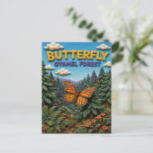 Carte Postale Papillon Forêt Oyamel Moderne KlayKoo (Debout devant)