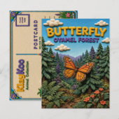 Carte Postale Papillon Forêt Oyamel Moderne KlayKoo (Devant / Derrière)