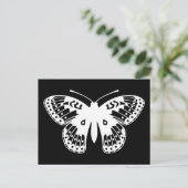 Carte Postale Papillon fritillaire noir et blanc (Debout devant)