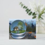 Carte postale Papillon Globe (Debout devant)