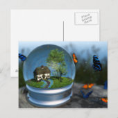 Carte postale Papillon Globe (Devant / Derrière)