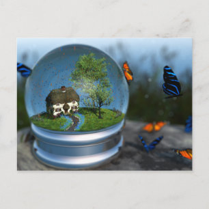 Carte postale Papillon Globe
