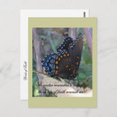 Carte Postale Papillon graphique avec verse (Devant / Derrière)