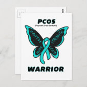 Carte Postale Papillon/Guerrier...PCOS (Devant / Derrière)