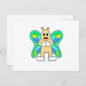 Carte Postale Papillon heureux (Devant / Derrière)