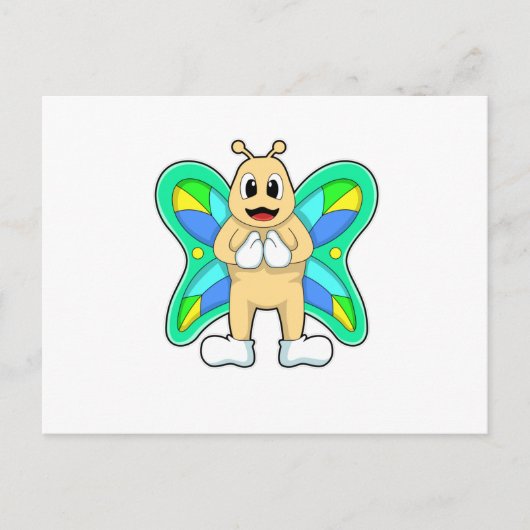 Carte Postale Papillon heureux (Devant)