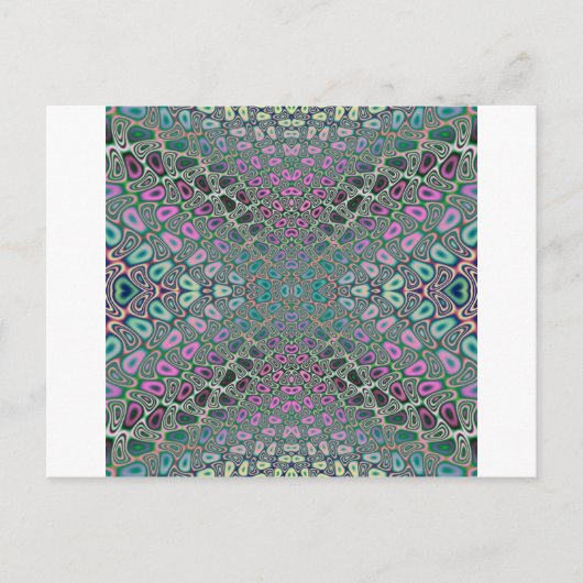 Carte Postale Papillon Hologramme multicolore Fractal Abstrait (Devant)