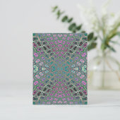 Carte Postale Papillon Hologramme multicolore Fractal Abstrait (Debout devant)